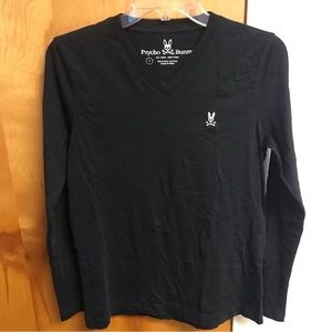 Men’s Psycho Bunny Black Long Sleeve T Shirt sz2 (XXS)